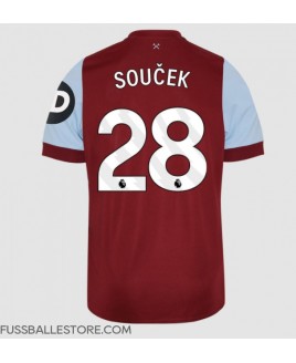 Günstige West Ham United Tomas Soucek #28 Heimtrikot 2023-24 Kurzarm